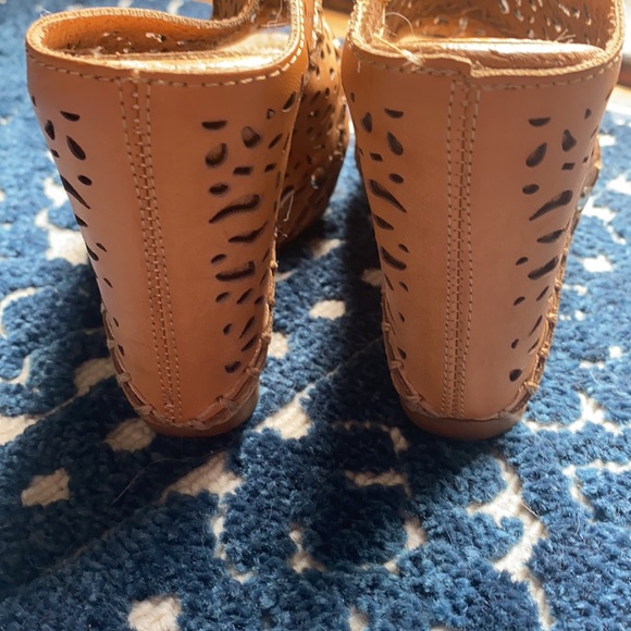 CR Collection Platform Cutout Mule Wedge Shoe Sz 6/6.5 - Picture 3 of 8